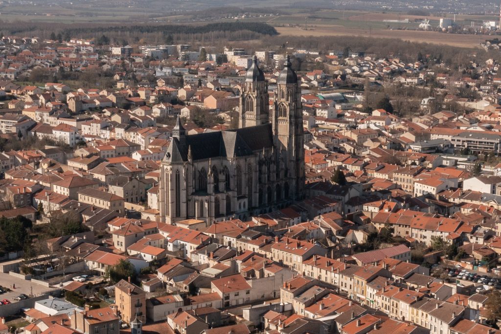 Vue aérienne de la Basilique de Saint Nicolas de Port