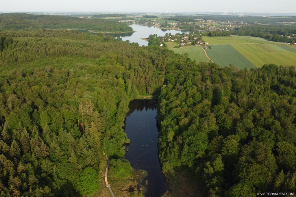Vue aérienne de l'étang de la comtesse